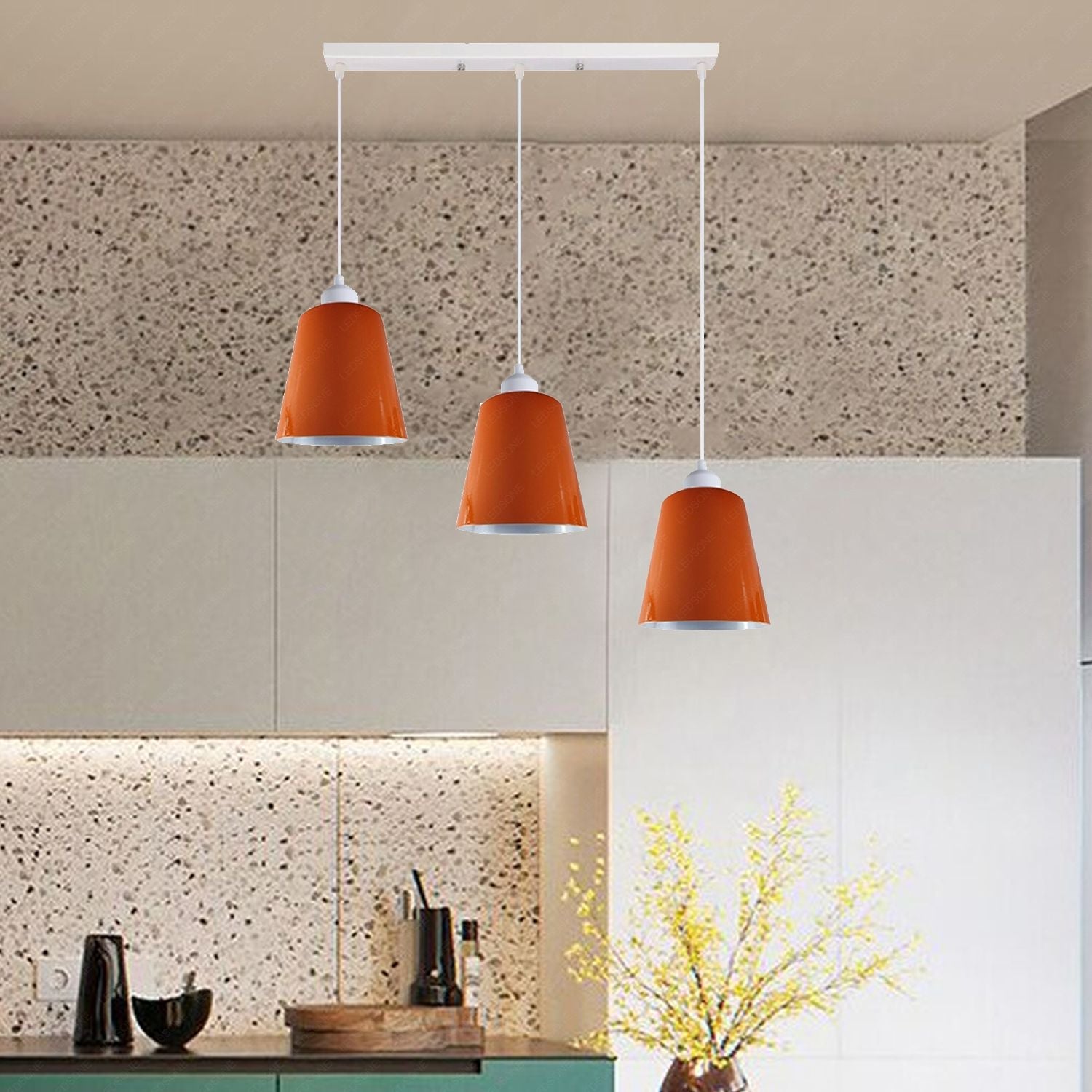 Chic 3-Way Retro Pendant Light Cluster with Adjustable E27 Shades