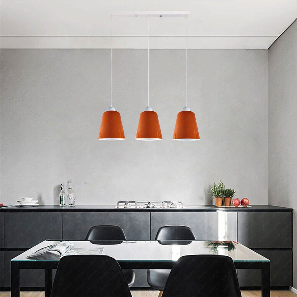 Chic 3-Way Retro Pendant Light Cluster with Adjustable E27 Shades