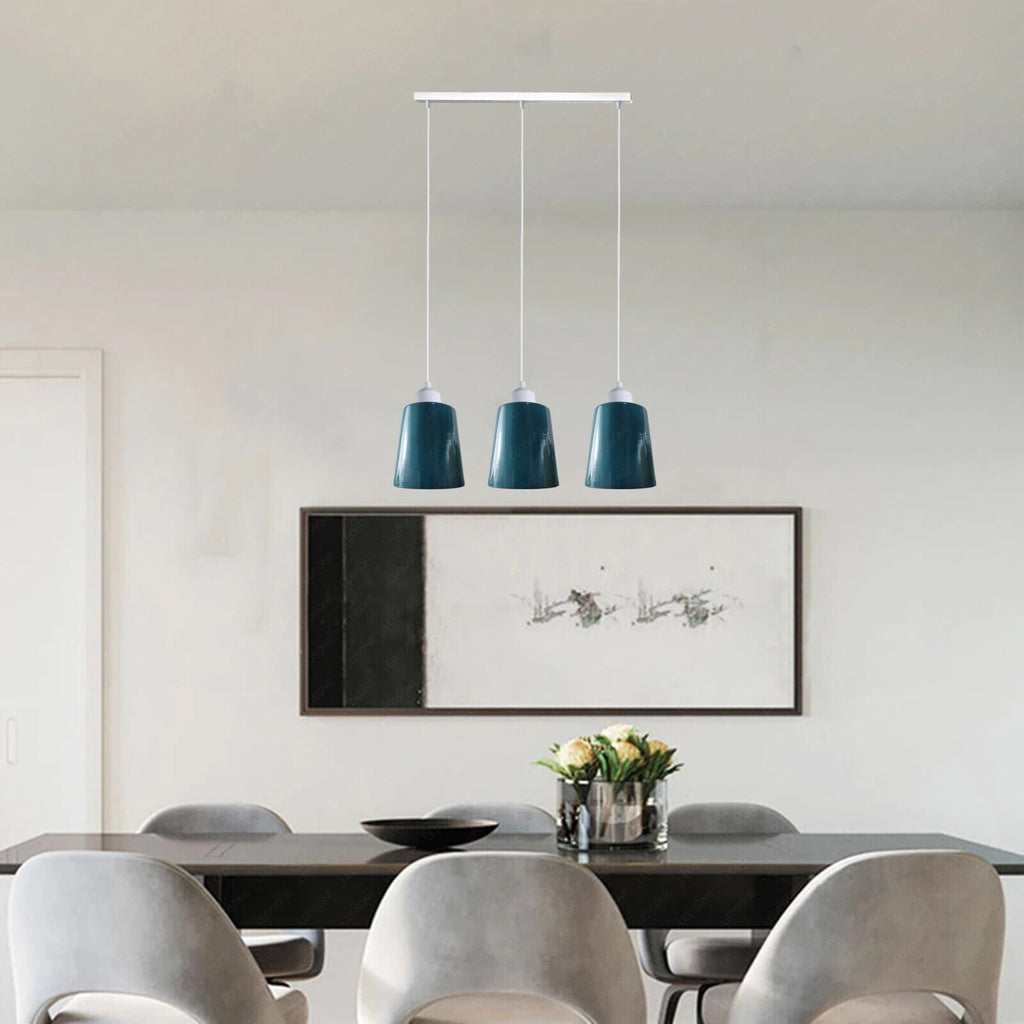 Chic 3-Way Retro Pendant Light Cluster with Adjustable E27 Shades