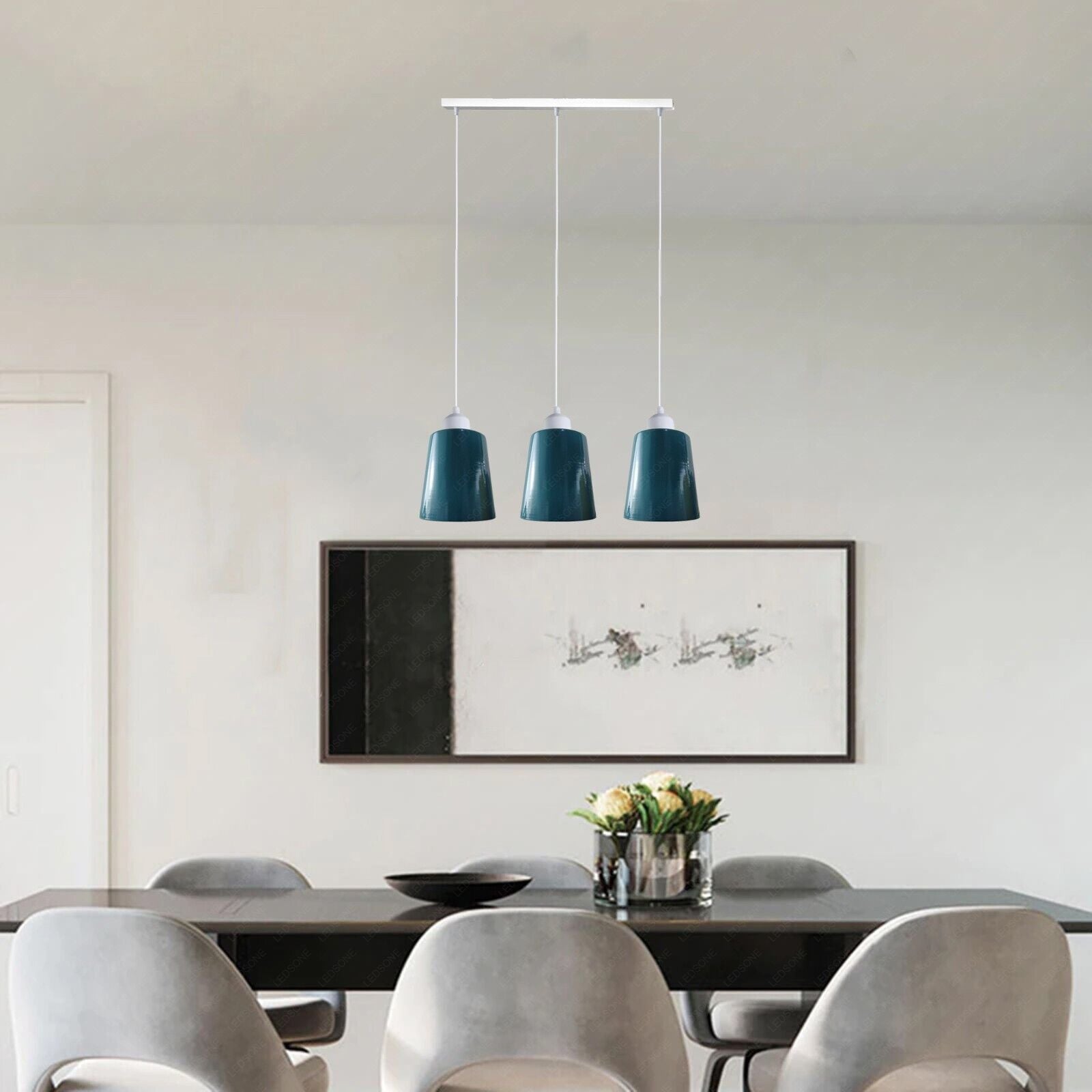 Chic 3-Way Retro Pendant Light Cluster with Adjustable E27 Shades