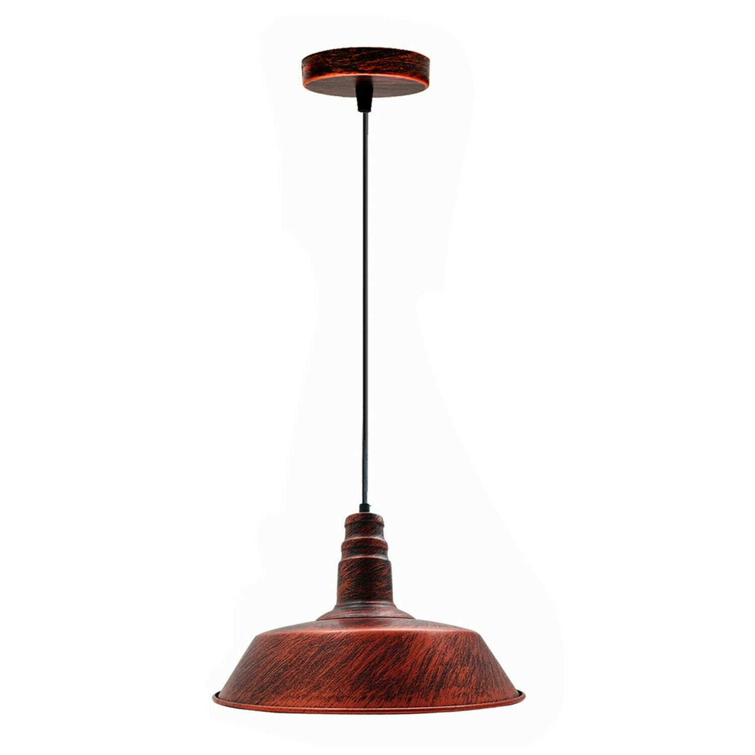 Industrial Vintage Barn Slotted Metal Ceiling Pendant Light E27 Adjustable Retro Design