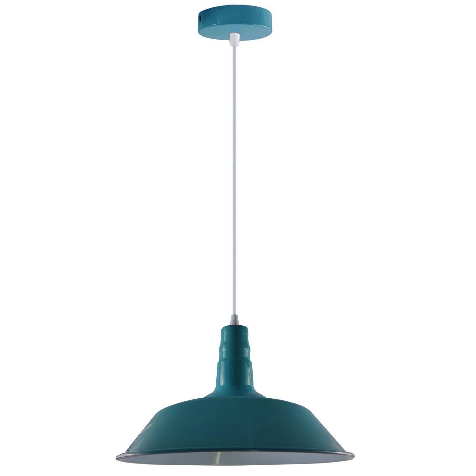 Modern Metal Barn Shade Kitchen Island Pendant Light, Adjustable Height Ceiling Lamp