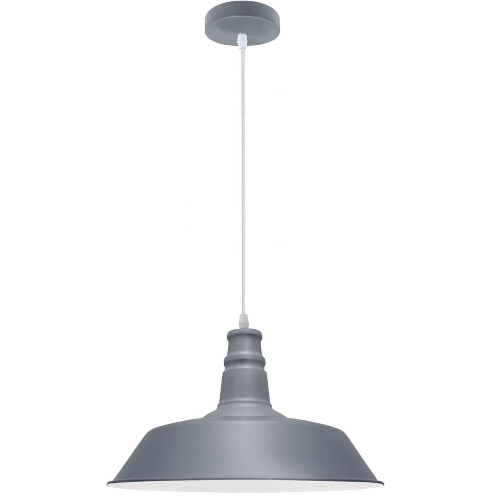 Modern Metal Barn Shade Kitchen Island Pendant Light, Adjustable Height Ceiling Lamp