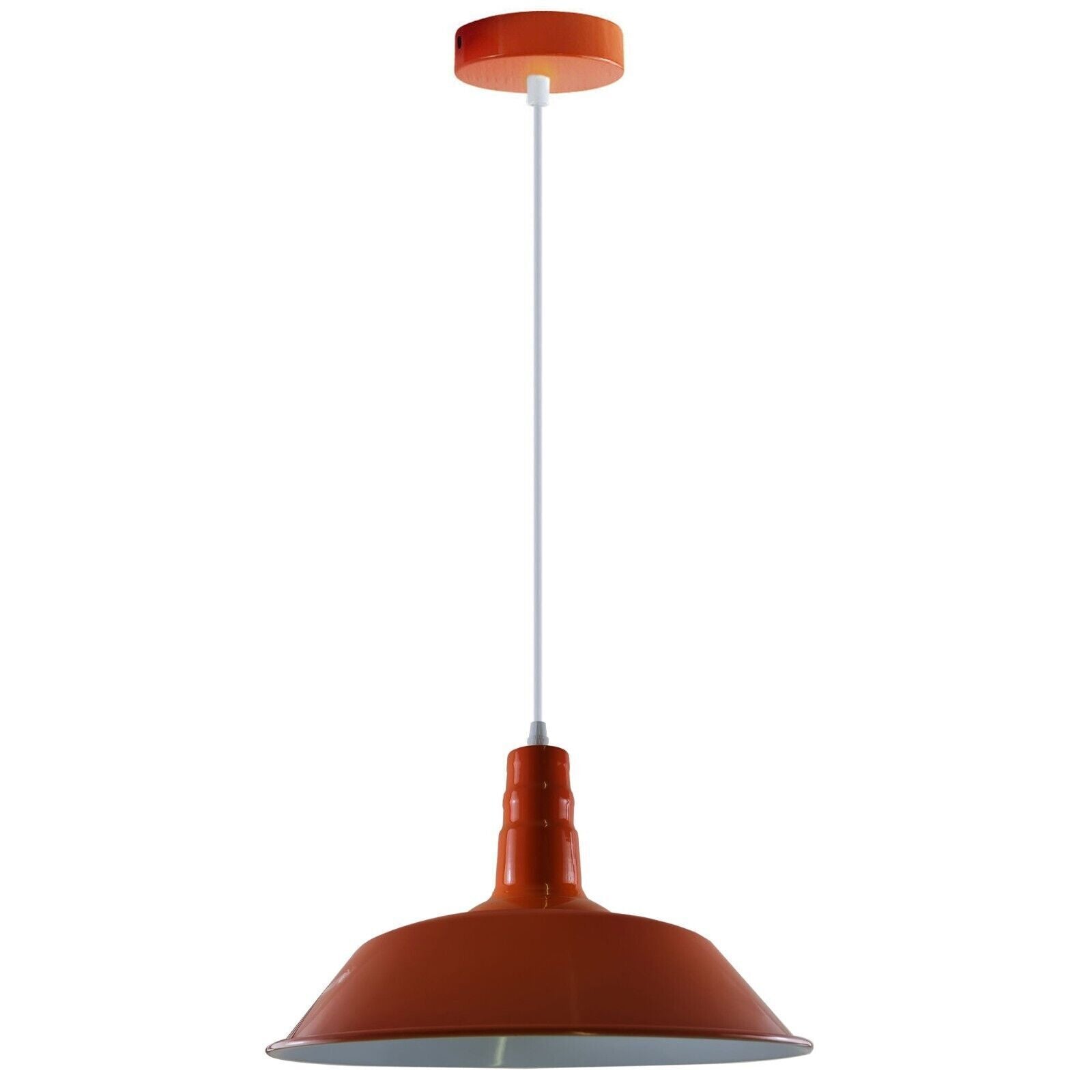 Modern Metal Barn Shade Kitchen Island Pendant Light, Adjustable Height Ceiling Lamp