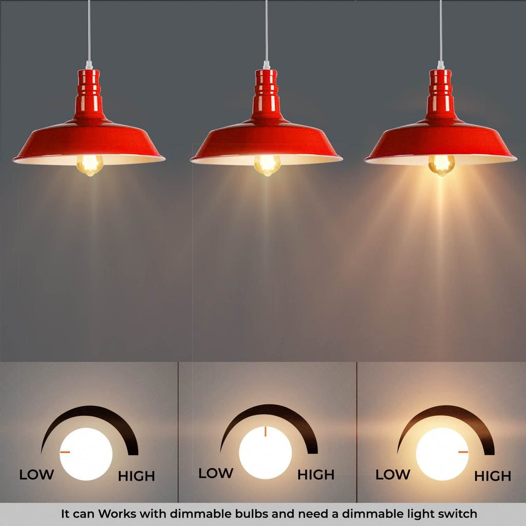 Modern Metal Bowl Shade Pendant Light Fixture Adjustable Hanging Lamp Decorative