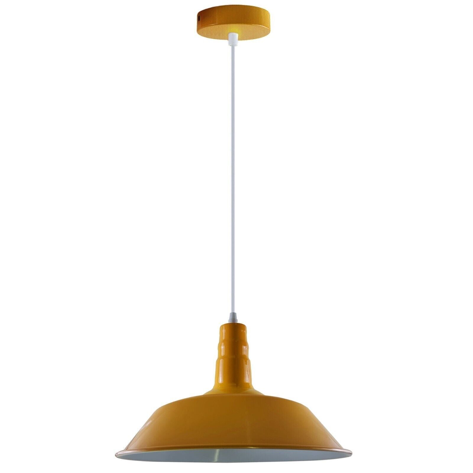 Modern Metal Barn Shade Kitchen Island Pendant Light, Adjustable Height Ceiling Lamp