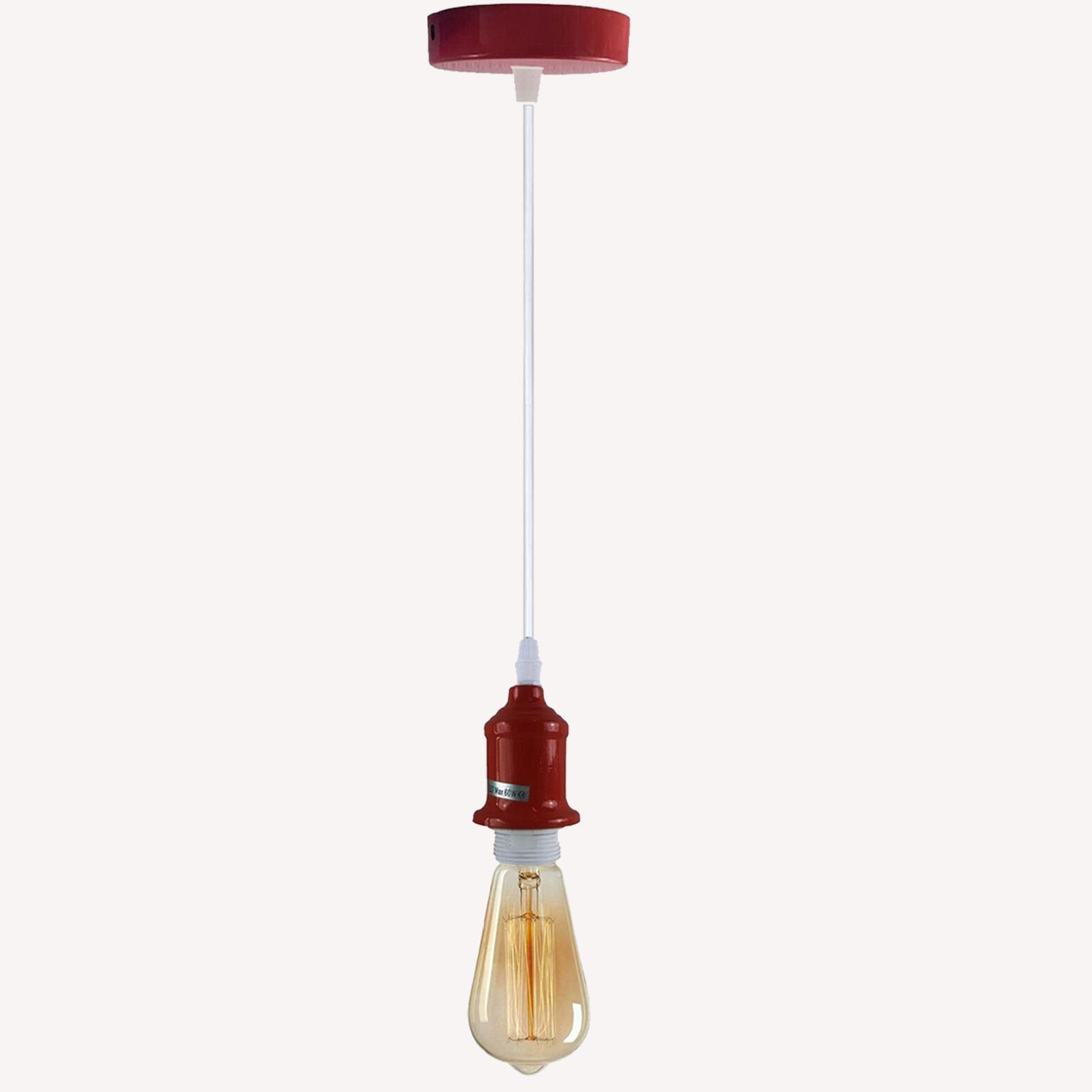 Vintage Industrial E27 Pendant Ceiling Light Fitting - Colorful Modern Holder