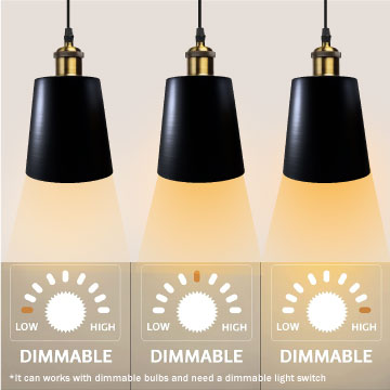 Black 3-Head Industrial Vintage Metal Ceiling Pendant Light Fixture Loft Style