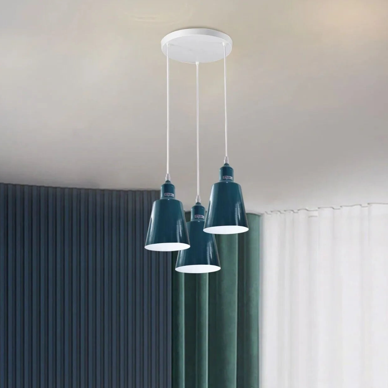 Industrial E27 3 Way Vintage Retro Ceiling Pendent Light~4295