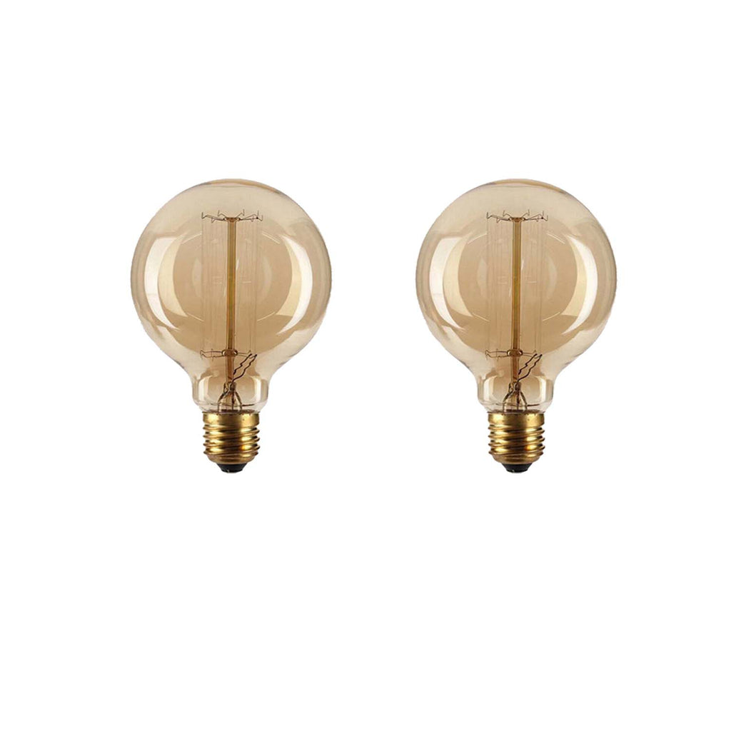 2-Pack Vintage Dimmable LED Edison Bulbs Amber Glass Warm White 2700K