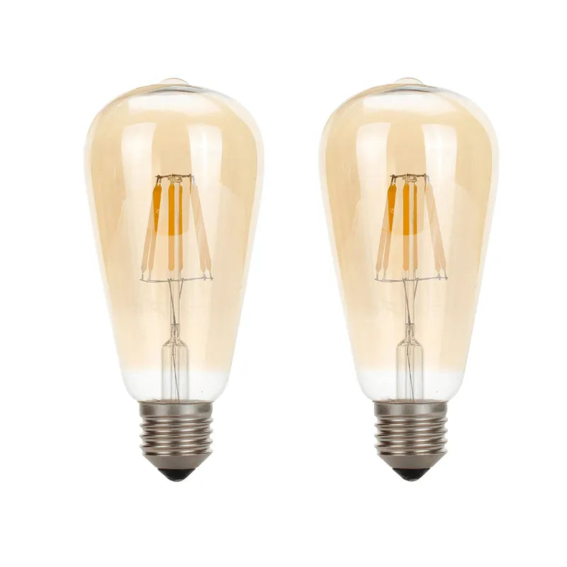 Vintage ST64 E27 4W Dimmable LED Filament Edison Bulb, Warm White