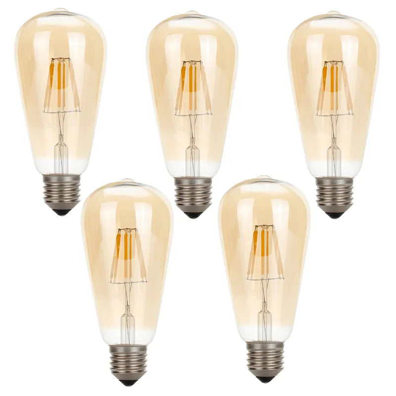 Vintage ST64 E27 4W Dimmable LED Filament Edison Bulb, Warm White