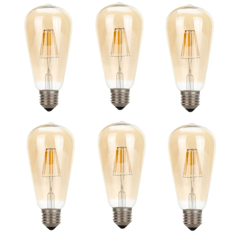 Vintage ST64 E27 4W Dimmable LED Filament Edison Bulb, Warm White