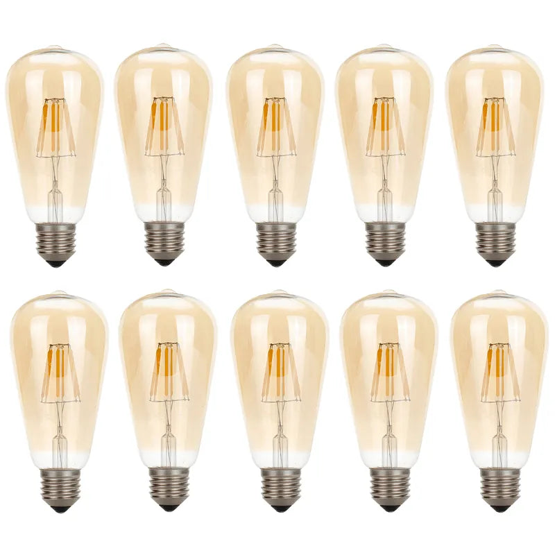Vintage ST64 E27 4W Dimmable LED Filament Edison Bulb, Warm White