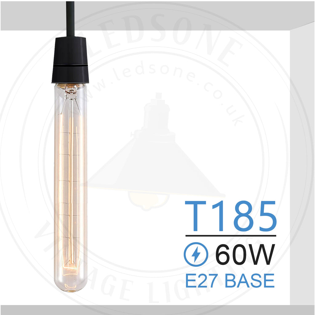 2 Pack Vintage Dimmable Incandescent B22 Amber Glass Warm White Light Bulbs