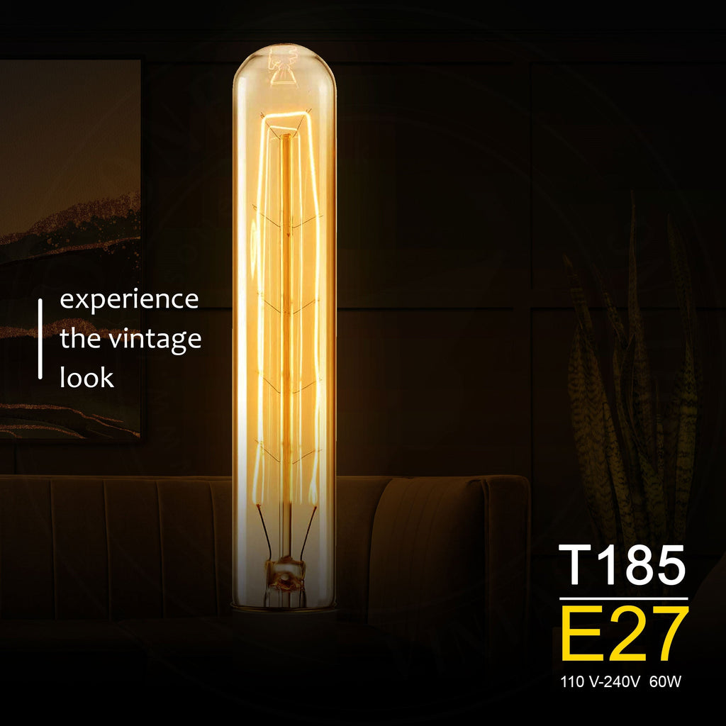 Dimmable B22 Amber Glass Vintage Edison Filament Bulbs 2 Pack