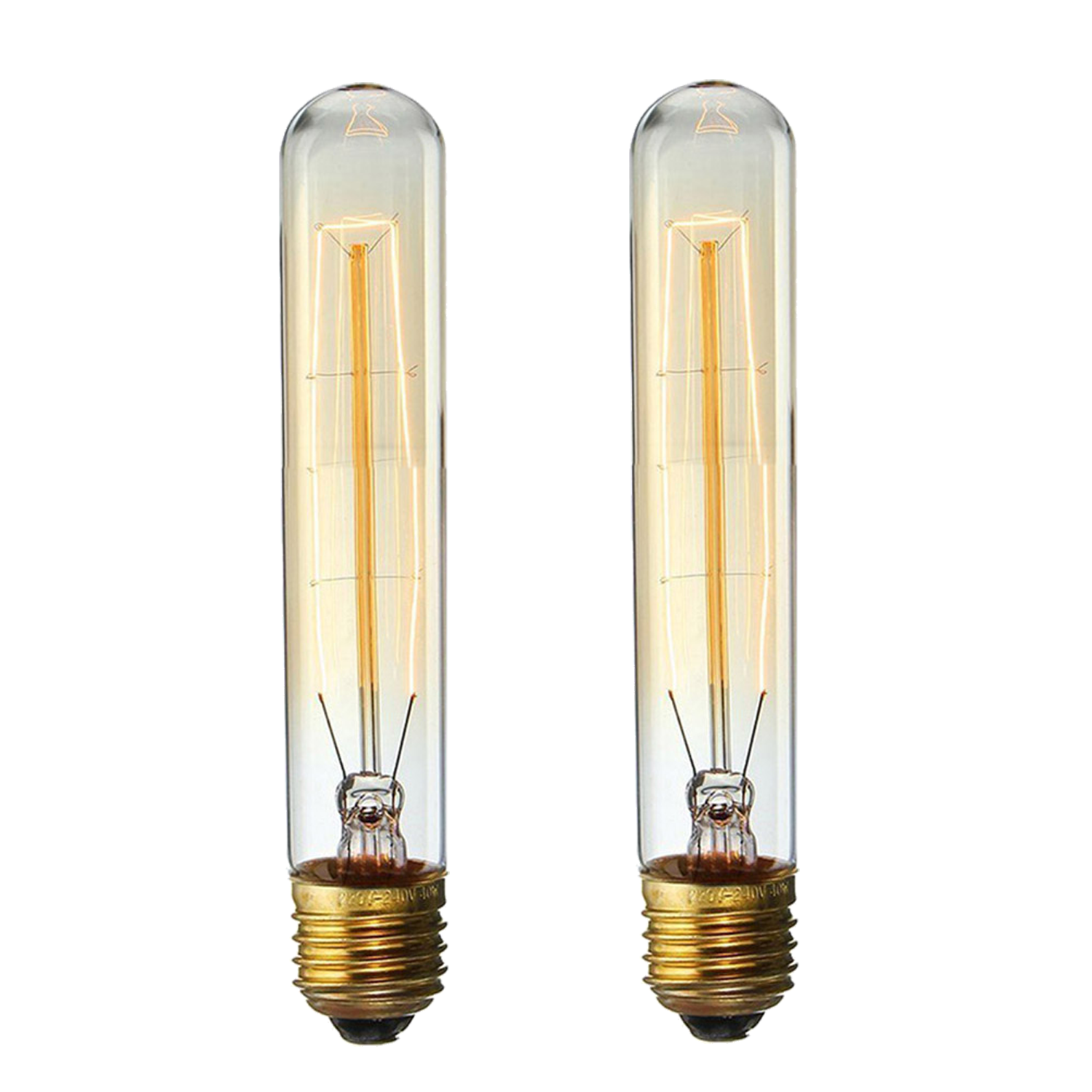 2-Pack Vintage Dimmable LED Edison Bulbs Amber Glass Warm White 2700K