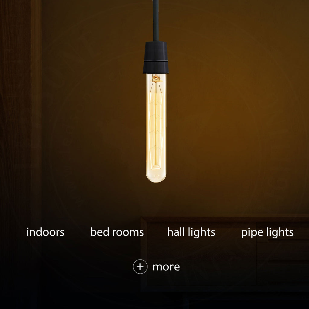2 Pack Vintage Dimmable Incandescent B22 Amber Glass Warm White Light Bulbs