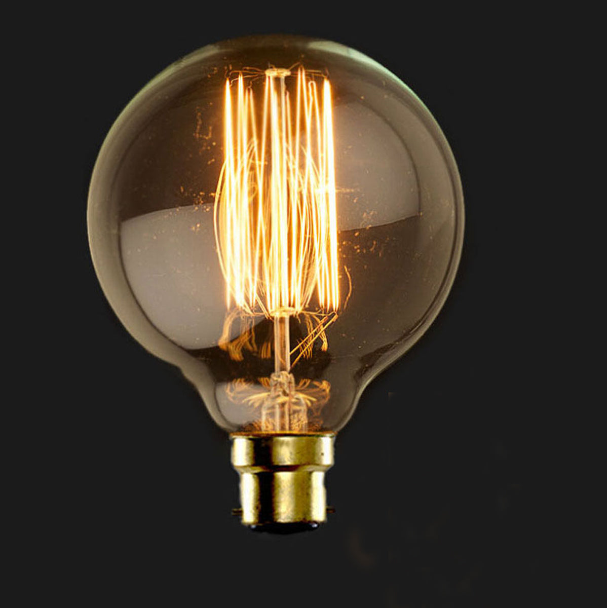 Dimmable B22 Amber Glass Vintage Edison Filament Bulbs 2 Pack
