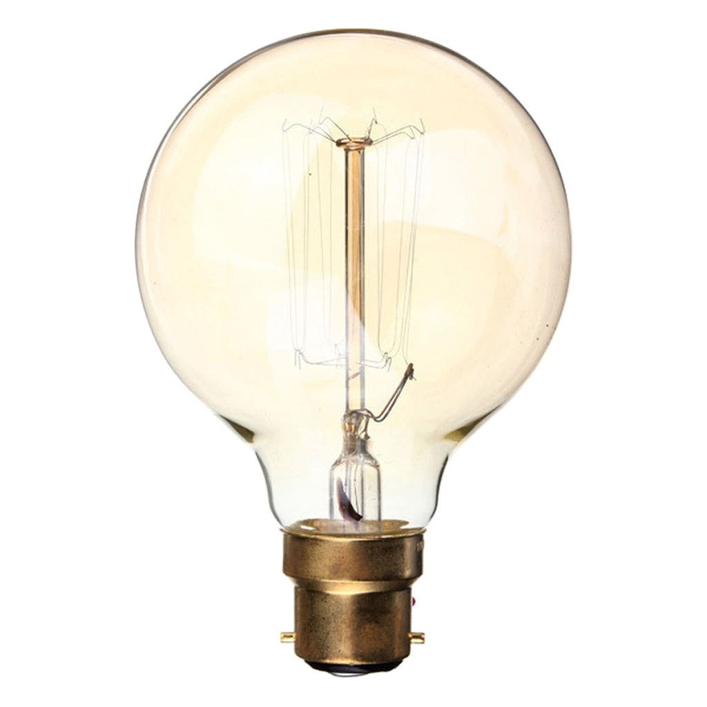 Dimmable B22 Amber Glass Vintage Edison Filament Bulbs 2 Pack