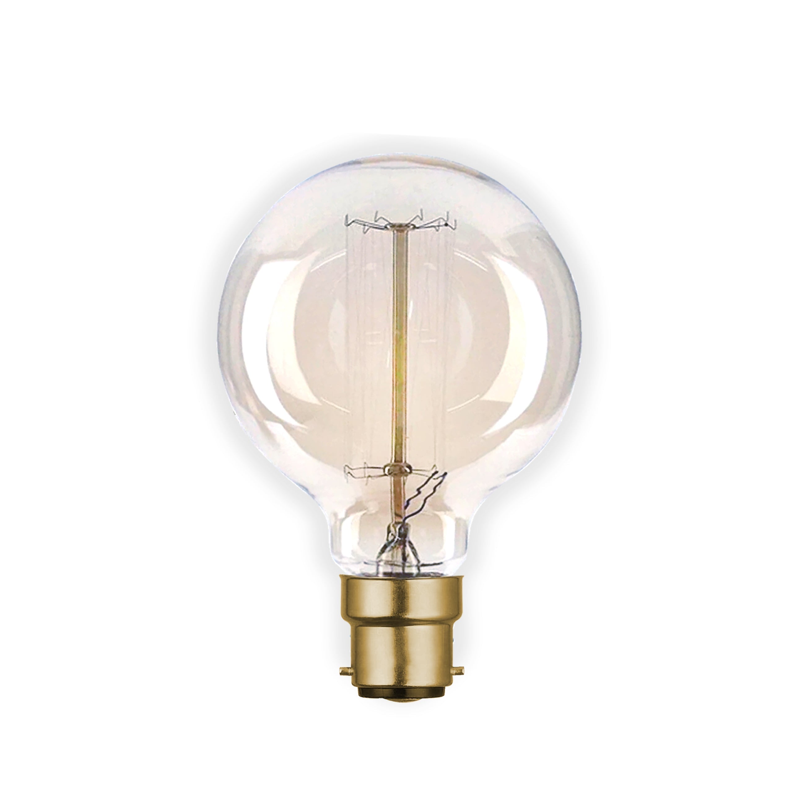 Dimmable B22 Amber Glass Vintage Edison Filament Bulbs 2 Pack
