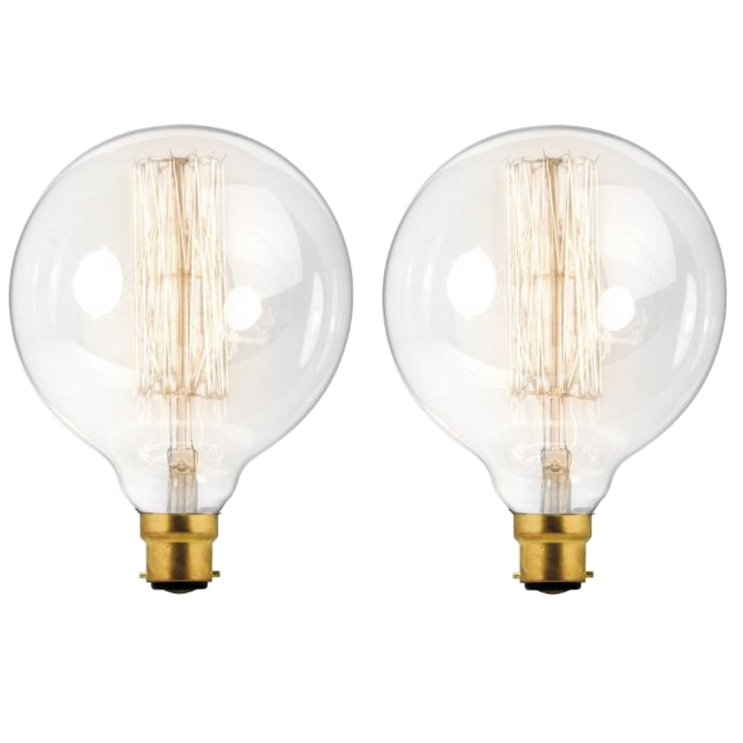 2-Pack Vintage Dimmable LED Edison Bulbs Amber Glass Warm White 2700K