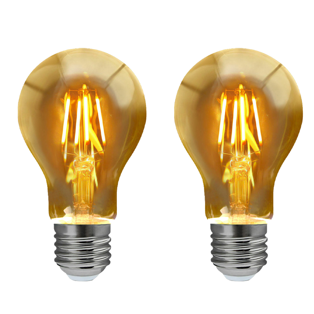 A60 Dimmable LED Filament Bulb E27 8W Warm White Energy Saving Vintage