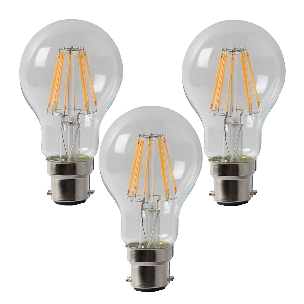 Energy-Saving Vintage A60 LED Bayonet Bulb Dimmable Cool White Light