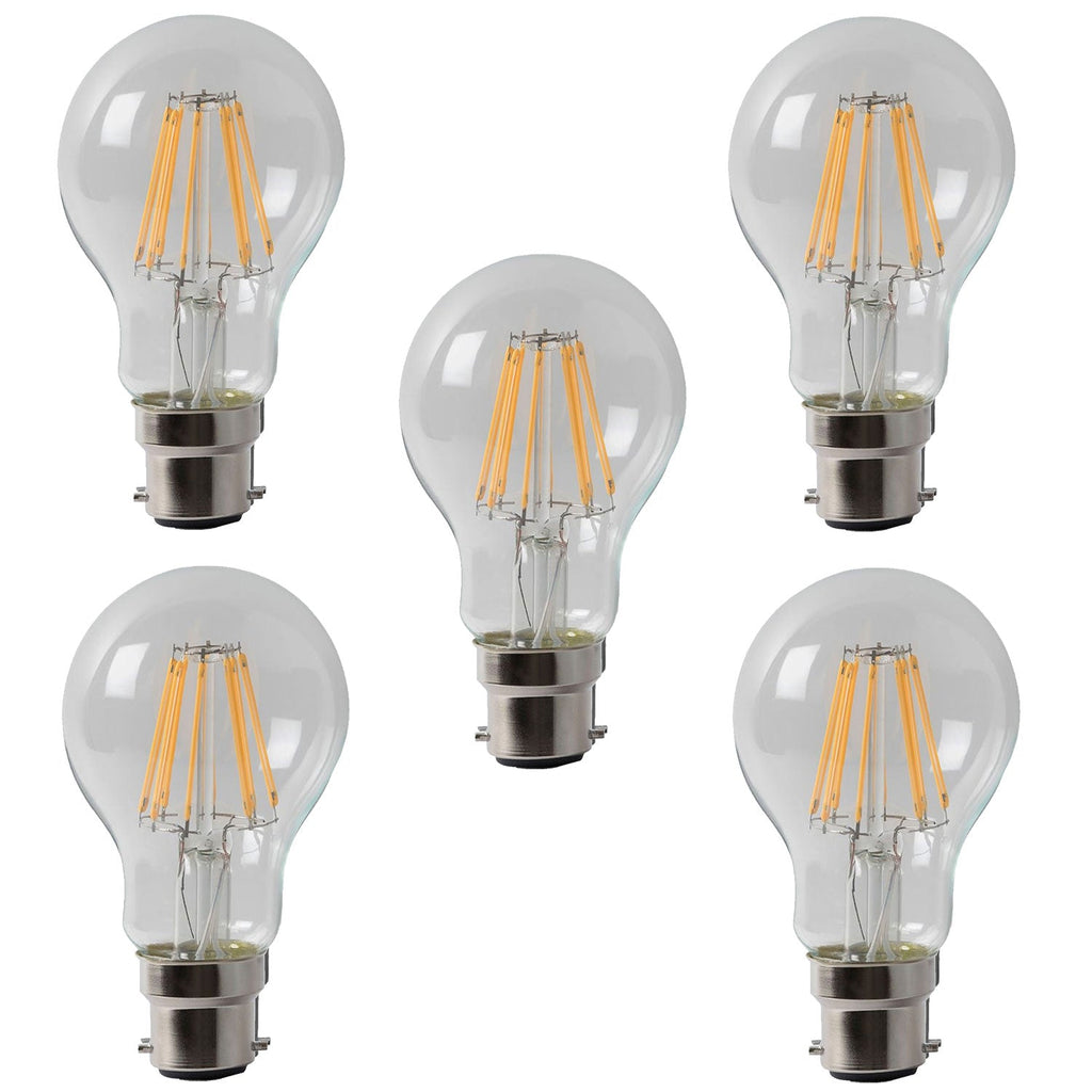 Energy-Saving Vintage A60 LED Bayonet Bulb Dimmable Cool White Light