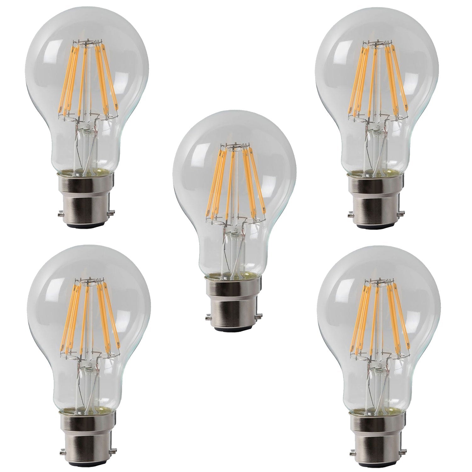 Energy-Saving Vintage A60 LED Bayonet Bulb Dimmable Cool White Light