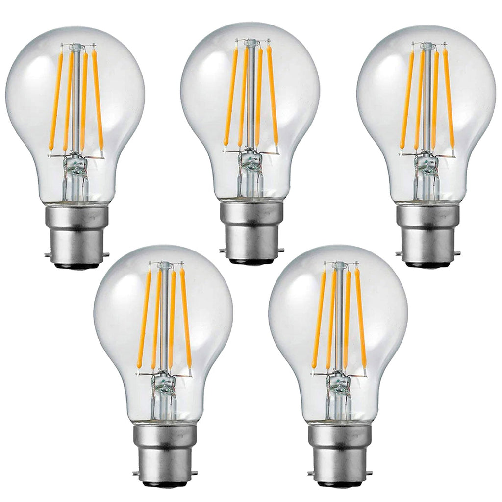 Dimmable A60 LED Filament Bulb B22 4W Cool White 6000K Energy Saving