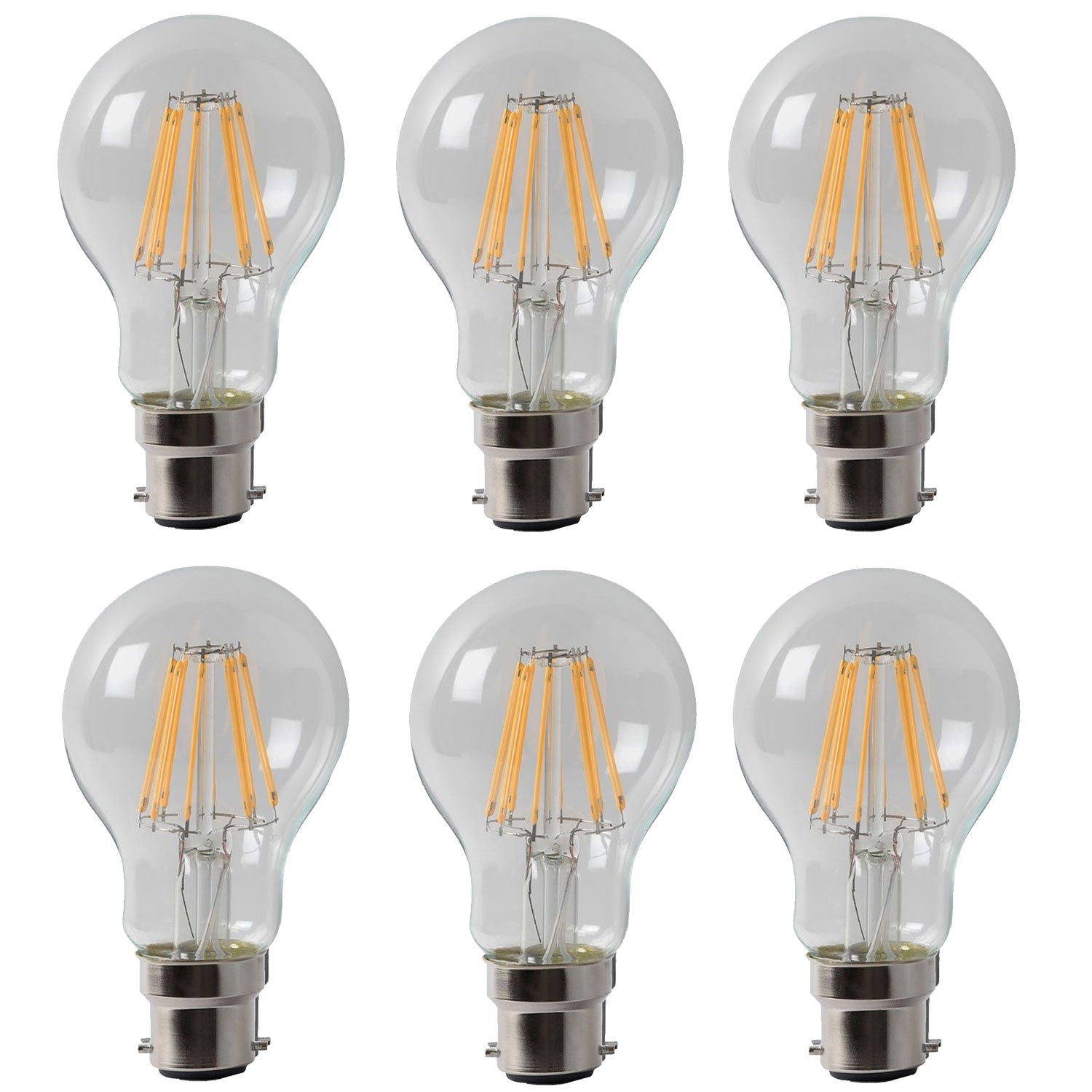 Energy-Saving Vintage A60 LED Bayonet Bulb Dimmable Cool White Light