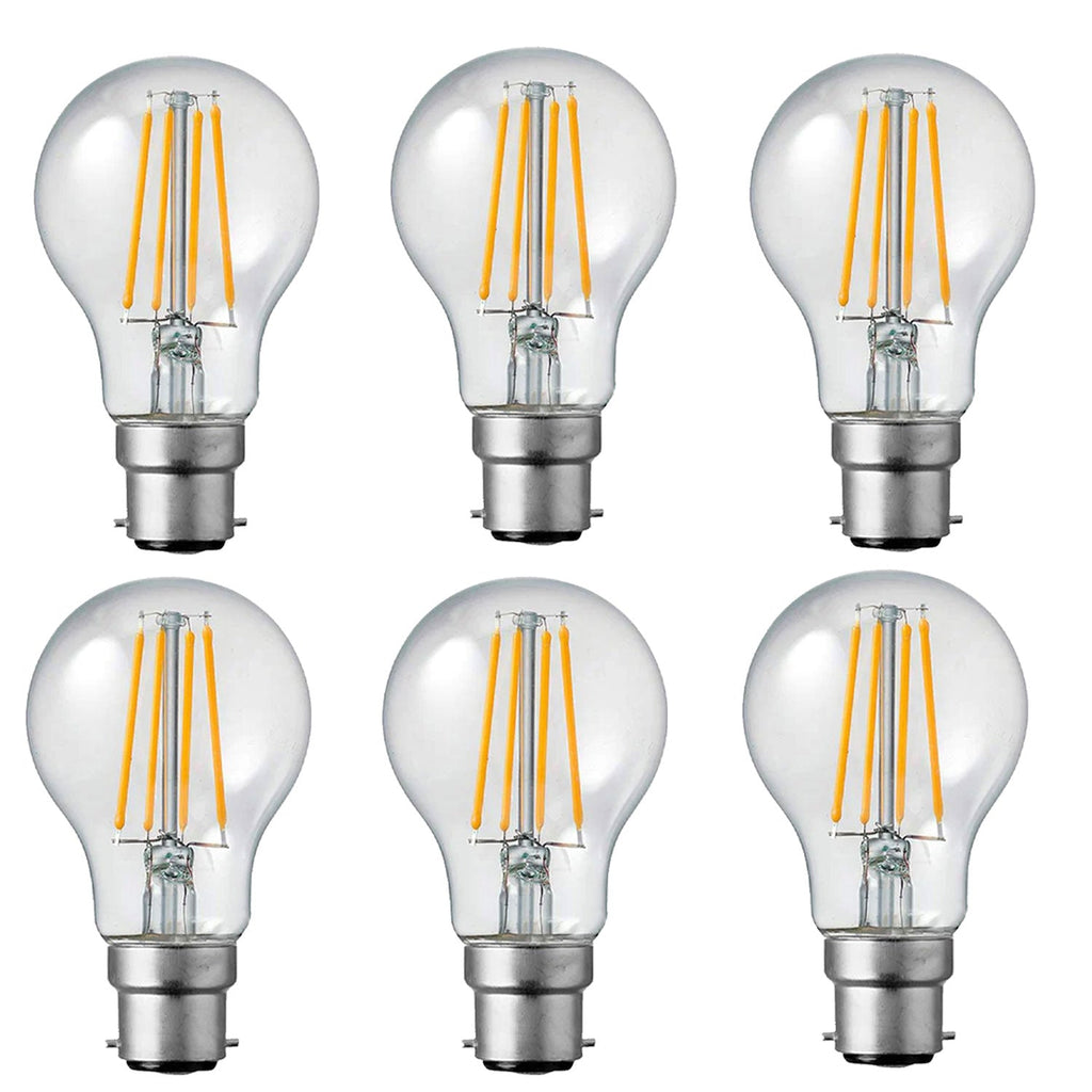Dimmable A60 LED Filament Bulb B22 4W Cool White 6000K Energy Saving