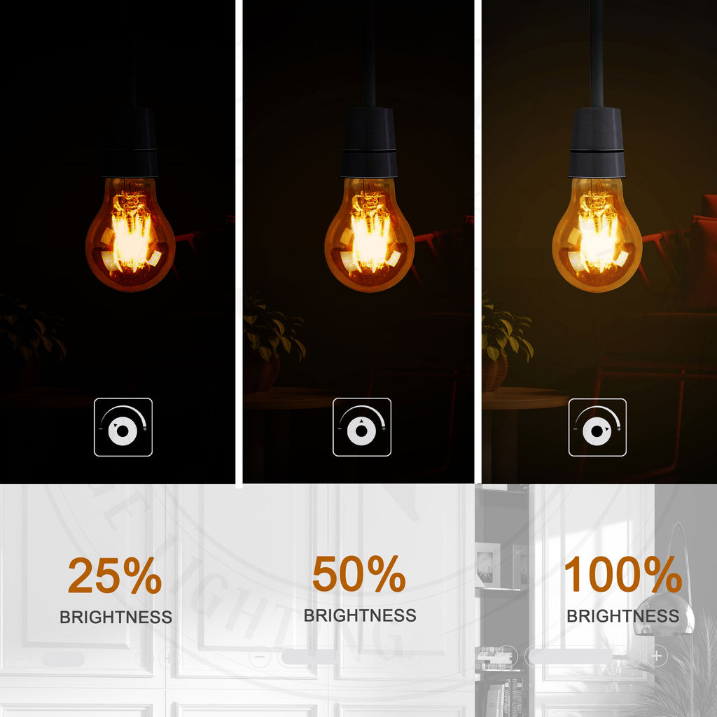 A60 Dimmable LED Filament Bulb E27 8W Warm White Energy Saving Vintage