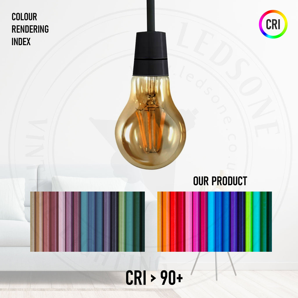 A60 Dimmable LED Filament Bulb E27 8W Warm White Energy Saving Vintage