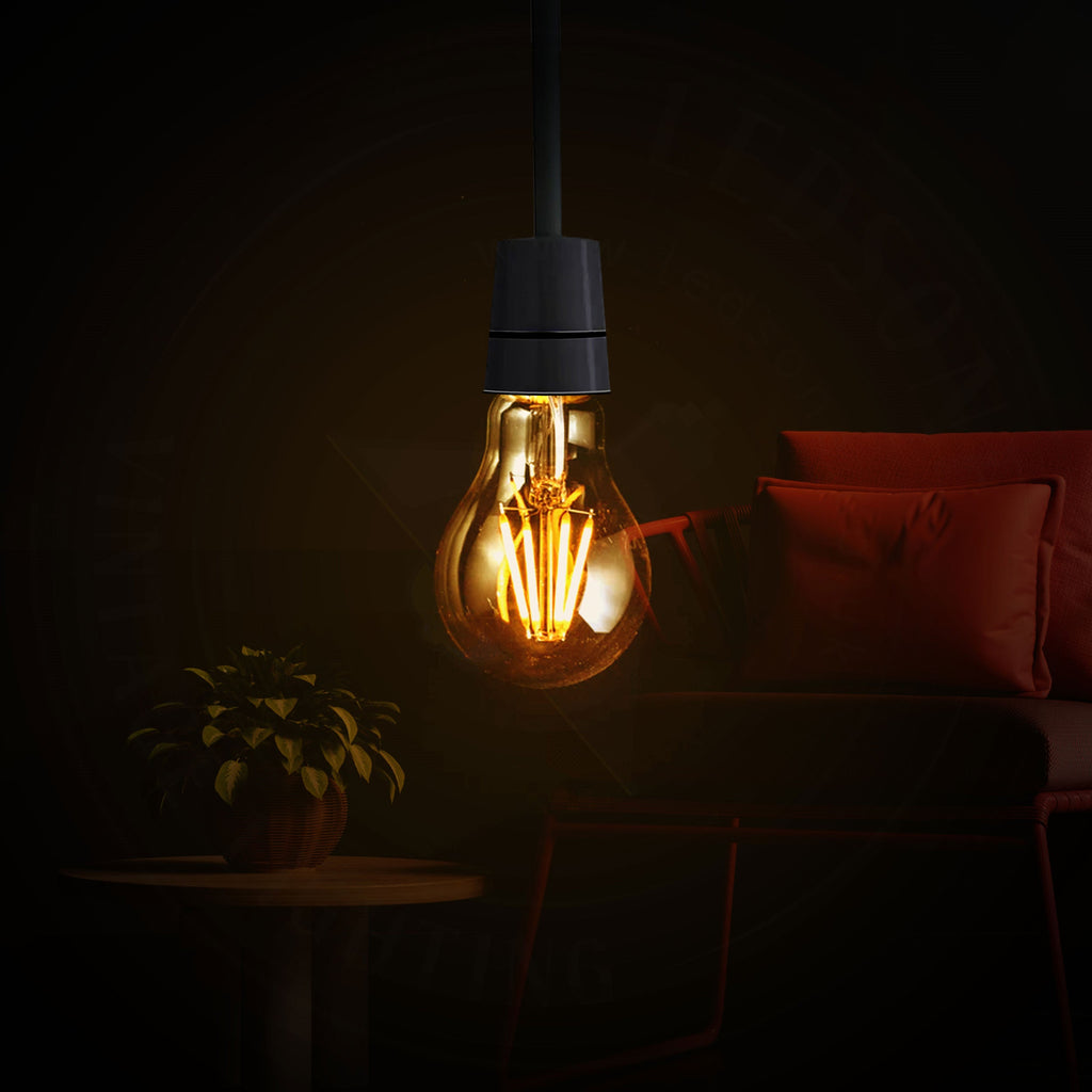 A60 Dimmable LED Filament Bulb E27 8W Warm White Energy Saving Vintage