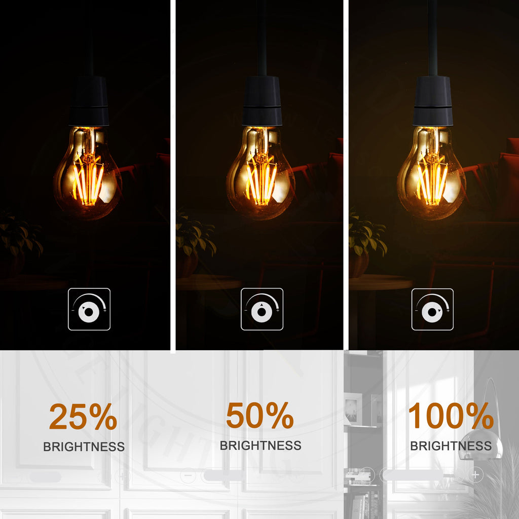 Energy-Saving Dimmable LED A60 E27 Filament Screw Globe Light Bulb