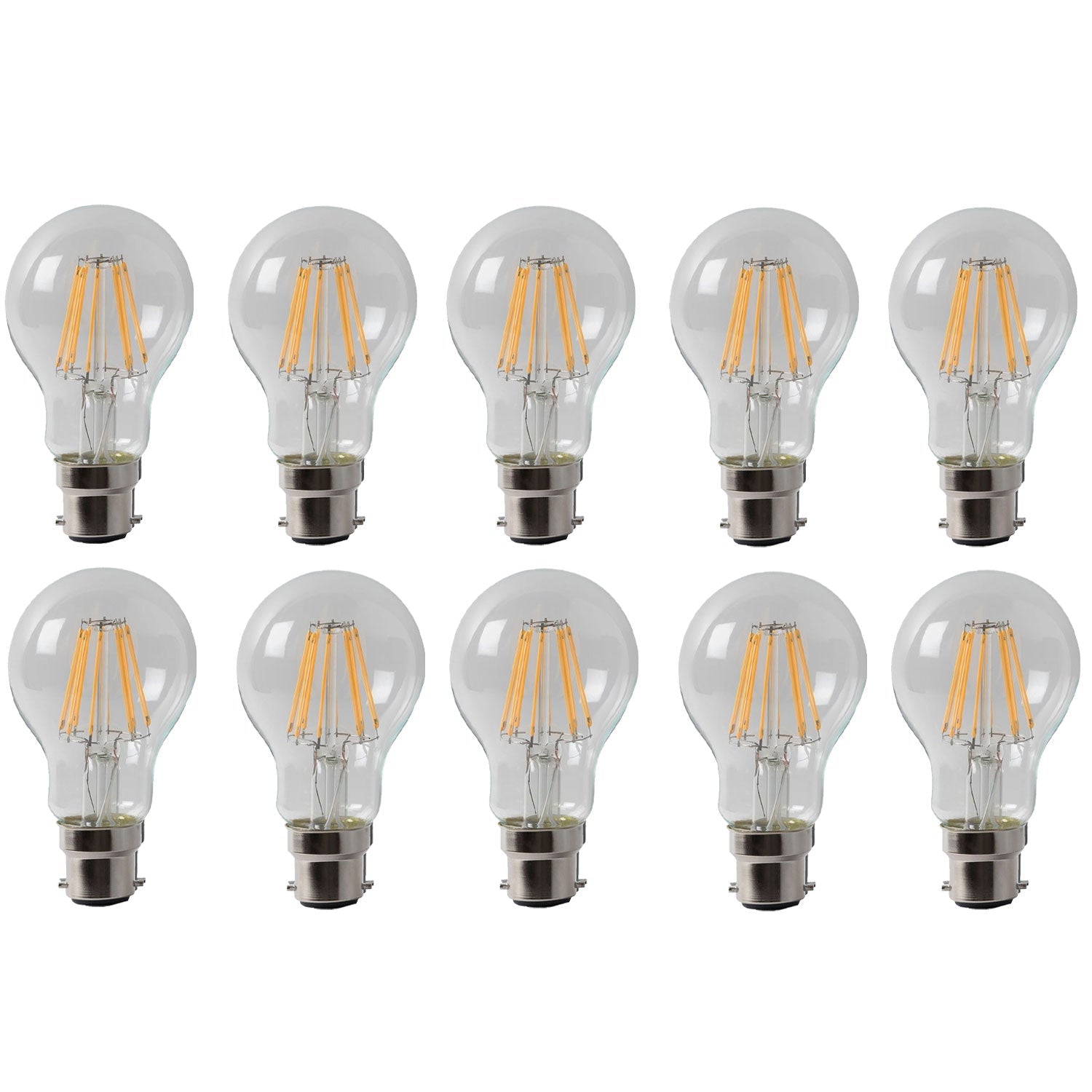 Energy-Saving Vintage A60 LED Bayonet Bulb Dimmable Cool White Light