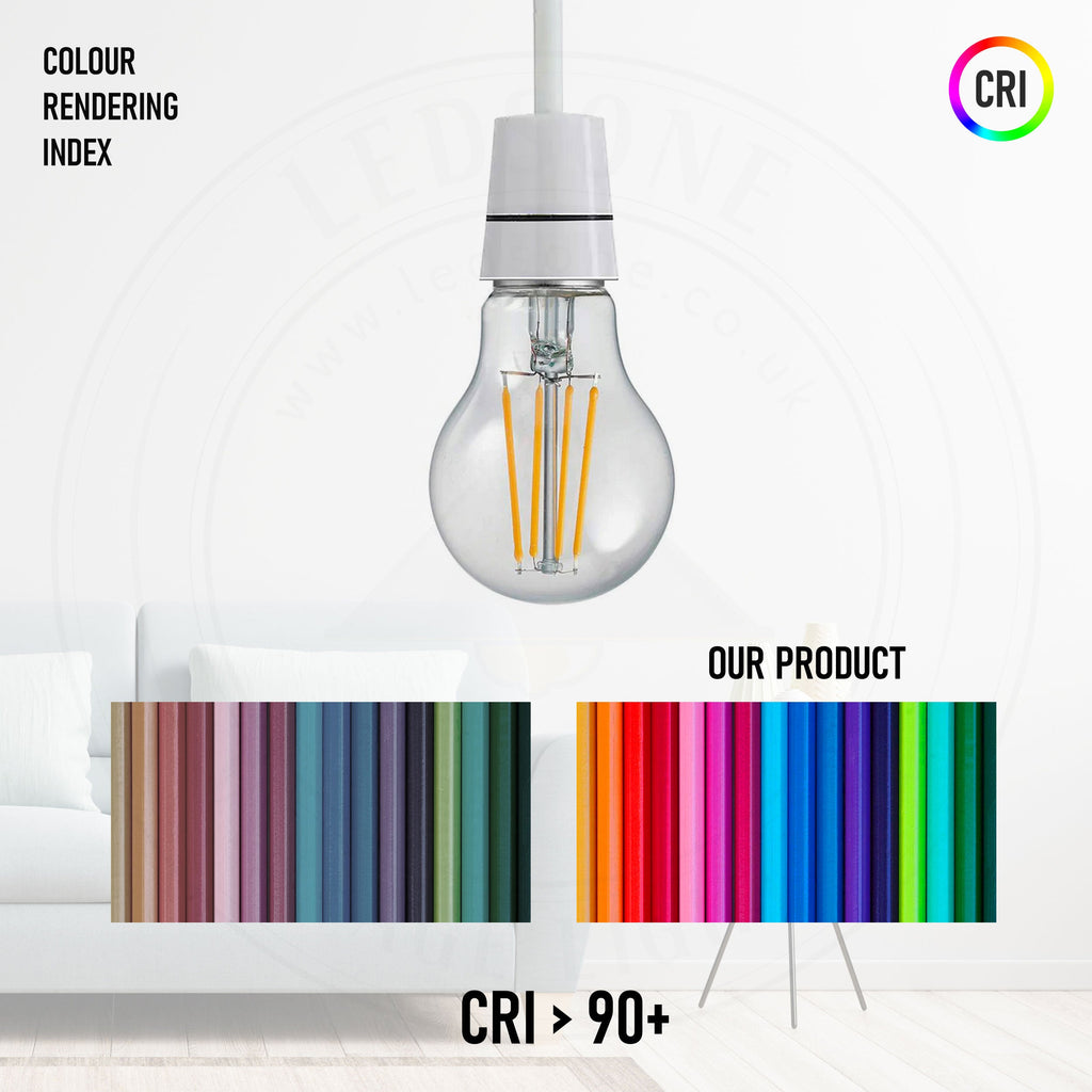Dimmable A60 LED Filament Bulb B22 4W Cool White 6000K Energy Saving