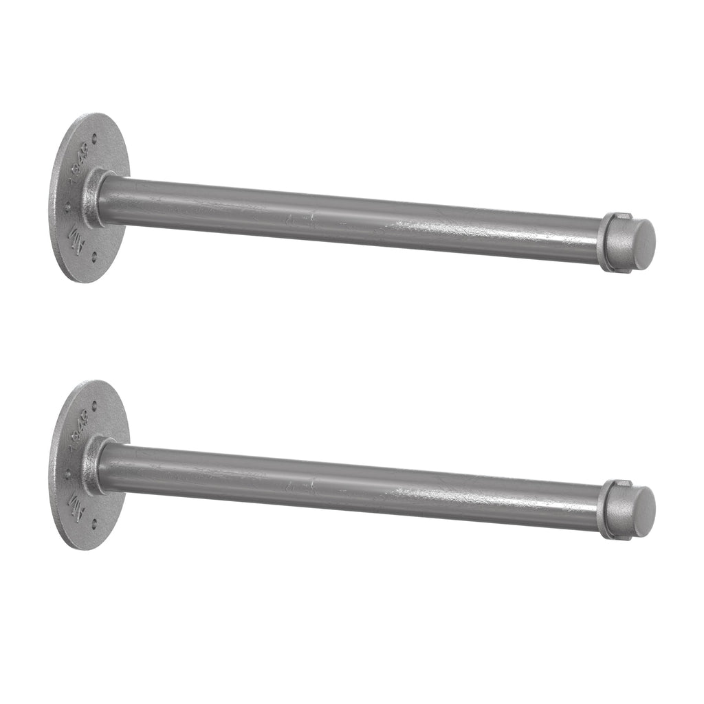 Industrial Wall Mounted Pipe Shelf Bracket Kit - Heavy-Duty Carbon Steel