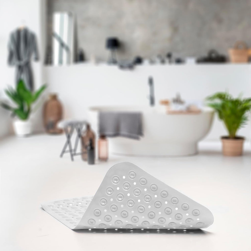 Anti-Bacterial Non-Slip Shower Mat with Drain Holes for Enhanced Bathroom Safety