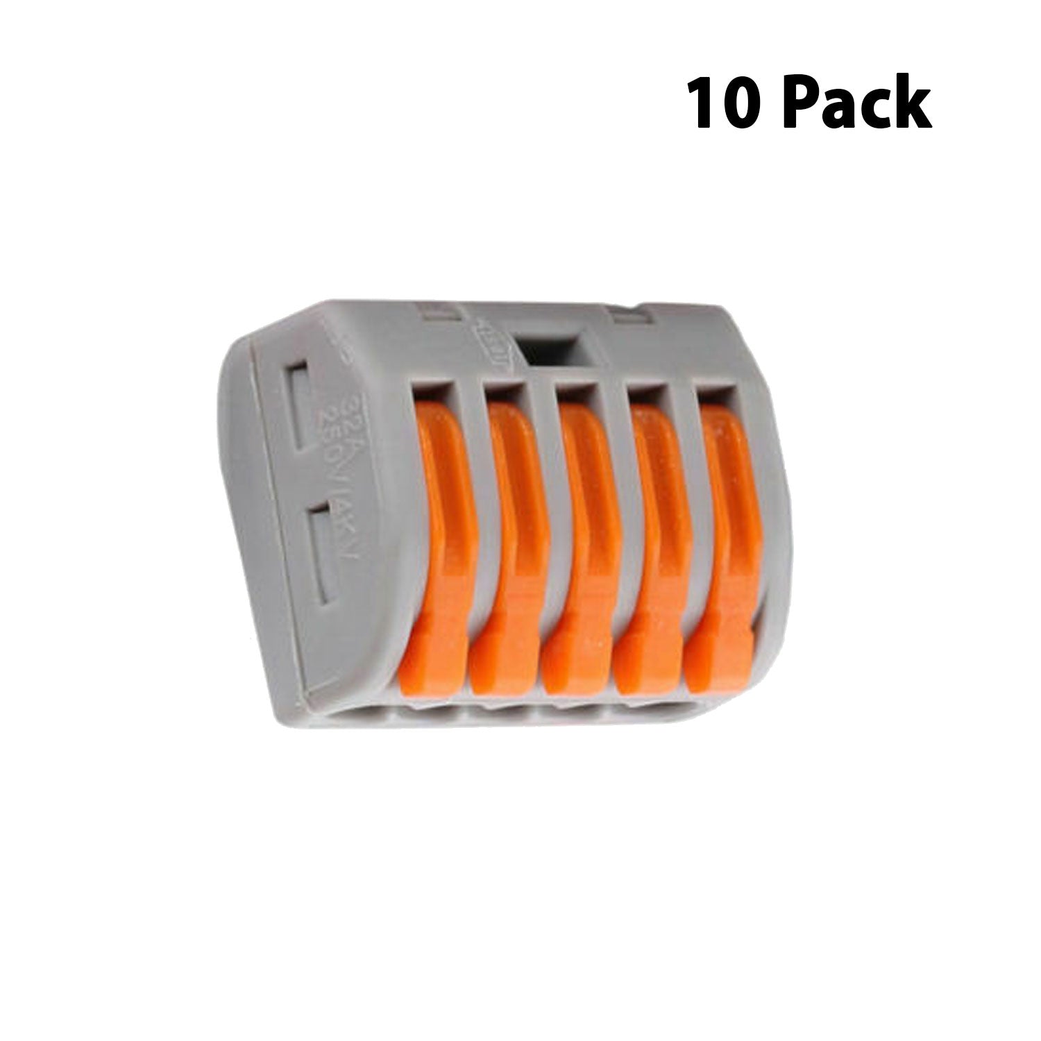 Reusable Spring Lever Electrical Wire Connectors, 2/3/5 Way, Quick Push-In Terminal Block