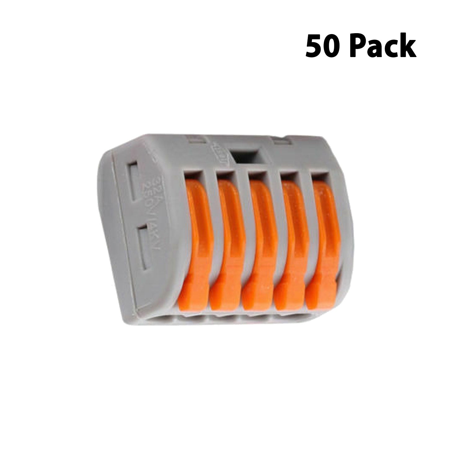 Reusable Spring Lever Electrical Wire Connectors, 2/3/5 Way, Quick Push-In Terminal Block