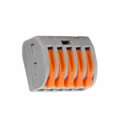 Reusable Spring Lever Electrical Wire Connectors, 2/3/5 Way, Quick Push-In Terminal Block