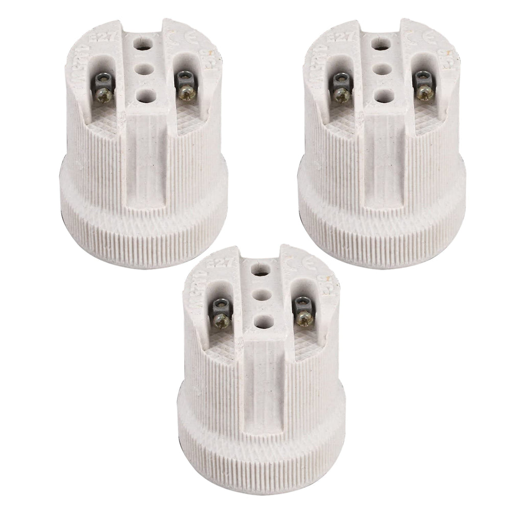Durable E27 Ceramic Edison Screw Bulb Holder – Heat Resistant Lamp Socket