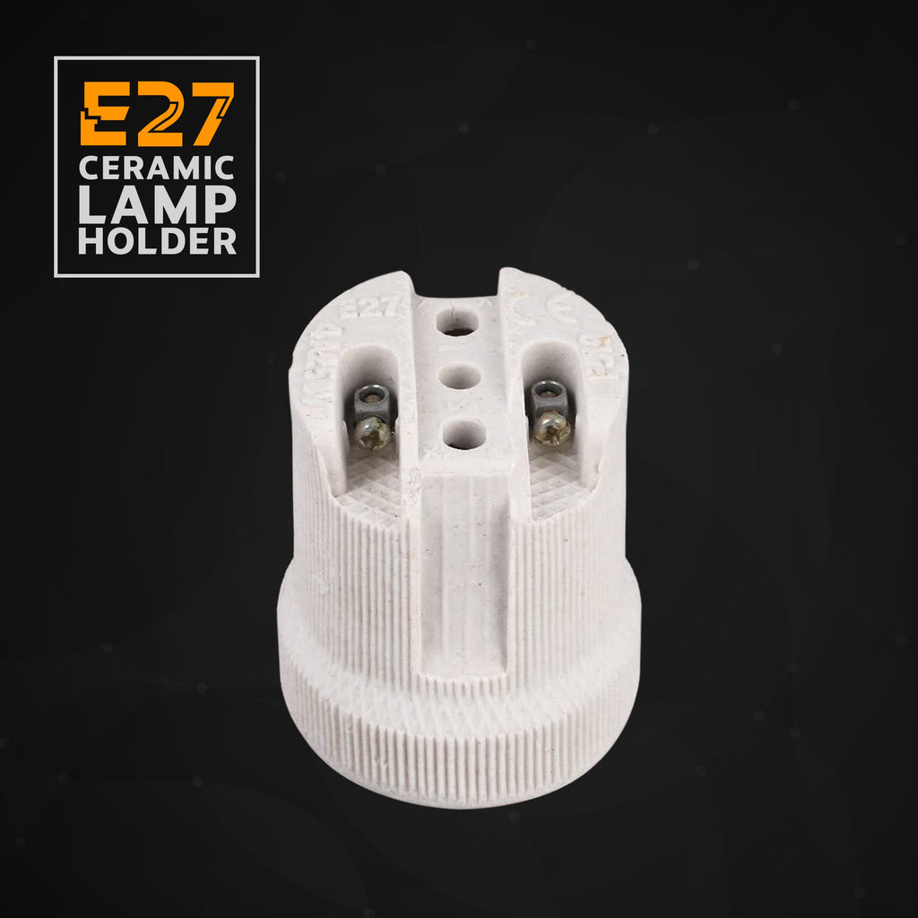 Durable E27 Ceramic Edison Screw Bulb Holder – Heat Resistant Lamp Socket