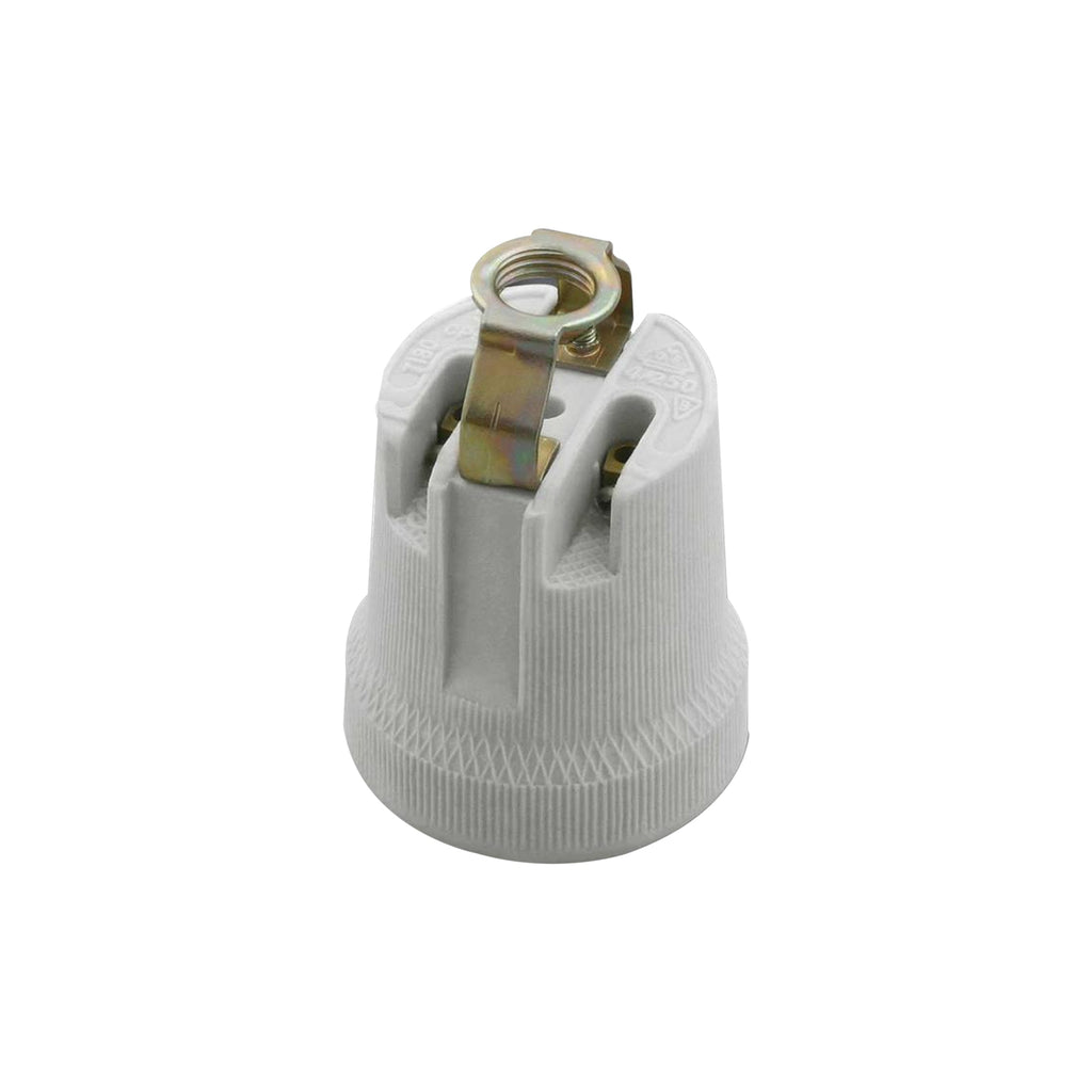 Durable White Ceramic E27 Edison Screw Bulb Holder Socket for Heat Lamps