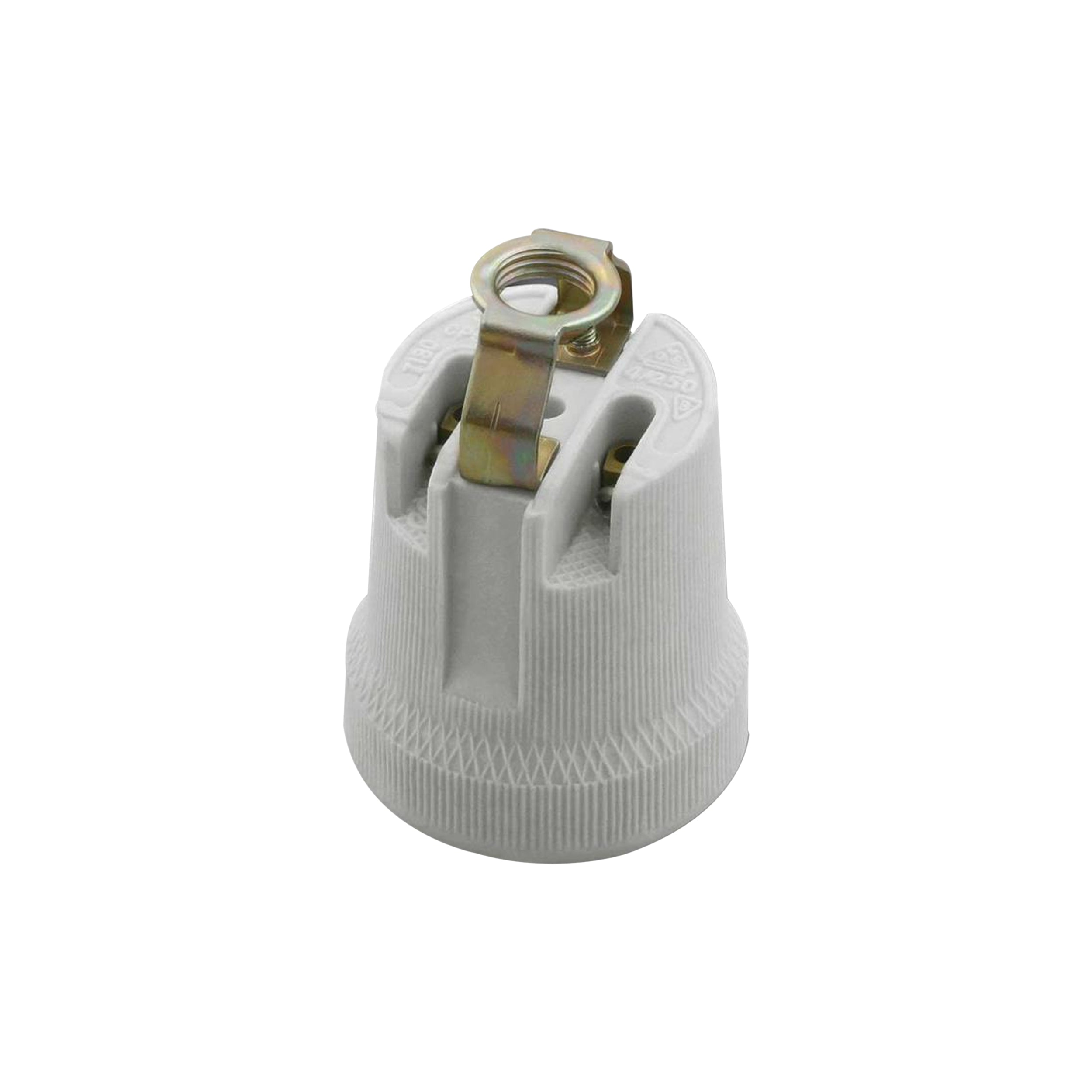 Durable White Ceramic E27 Edison Screw Bulb Holder Socket for Heat Lamps
