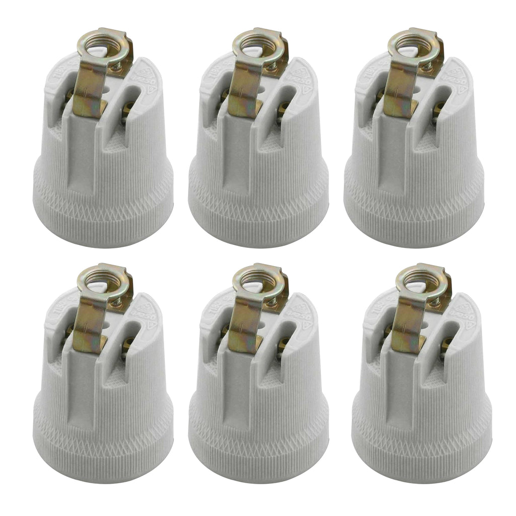 Durable White Ceramic E27 Edison Screw Bulb Holder Socket for Heat Lamps