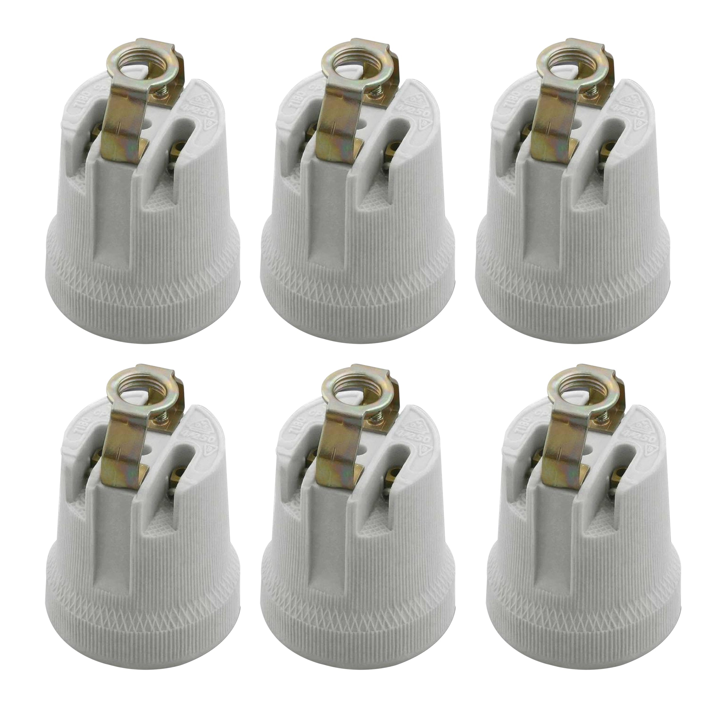 Durable White Ceramic E27 Edison Screw Bulb Holder Socket for Heat Lamps